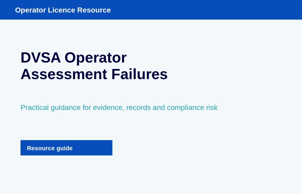 DVSA Operator Assessment Failures resource cover