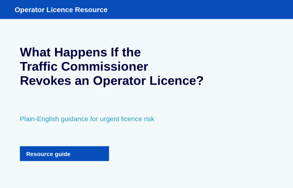 What Happens If the Traffic Commissioner Revokes an Operator Licence?