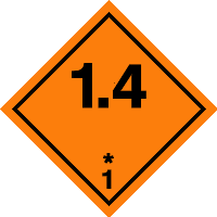 ADR Division 1.4 explosive label