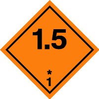 ADR Division 1.5 explosive label