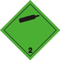ADR Model 2.2 non-flammable non-toxic gas label