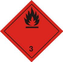 ADR Model 3 flammable liquid label