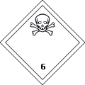 ADR Model 6.1 toxic substance label