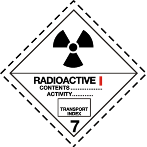 ADR Model 7A radioactive Category I-WHITE label