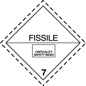 ADR Model 7E fissile label