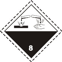 ADR Model 8 corrosive substance label