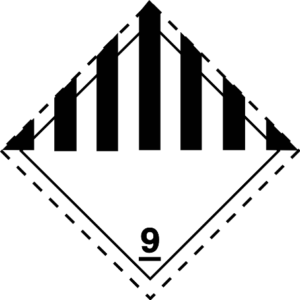 ADR Model 9 miscellaneous dangerous goods label