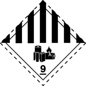 ADR Model 9A battery label