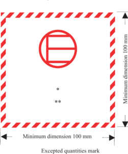 ADR excepted quantities mark