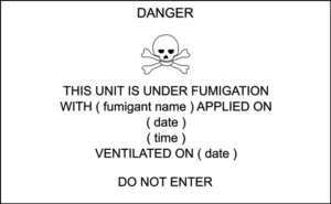 ADR fumigation warning mark