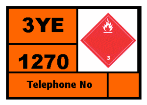 GB domestic Hazchem emergency action code panel